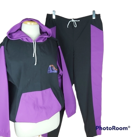Vintage AVALANCHE Track Suit Hoodie Plus Track Pants Fully Lined Size La… - Picture 2 of 9